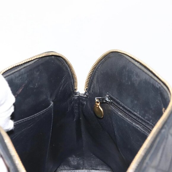 CHANEL Matelasse Chain Shoulder Bag Grained Calf Skin Black Gold CC Auth BA5773 - Picture 12 of 16